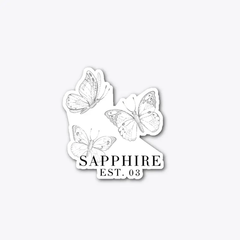 SAPPHIRE butterflies sticker