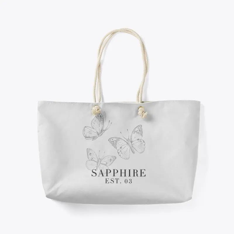 SAPPHIRE butterflies weekender bag