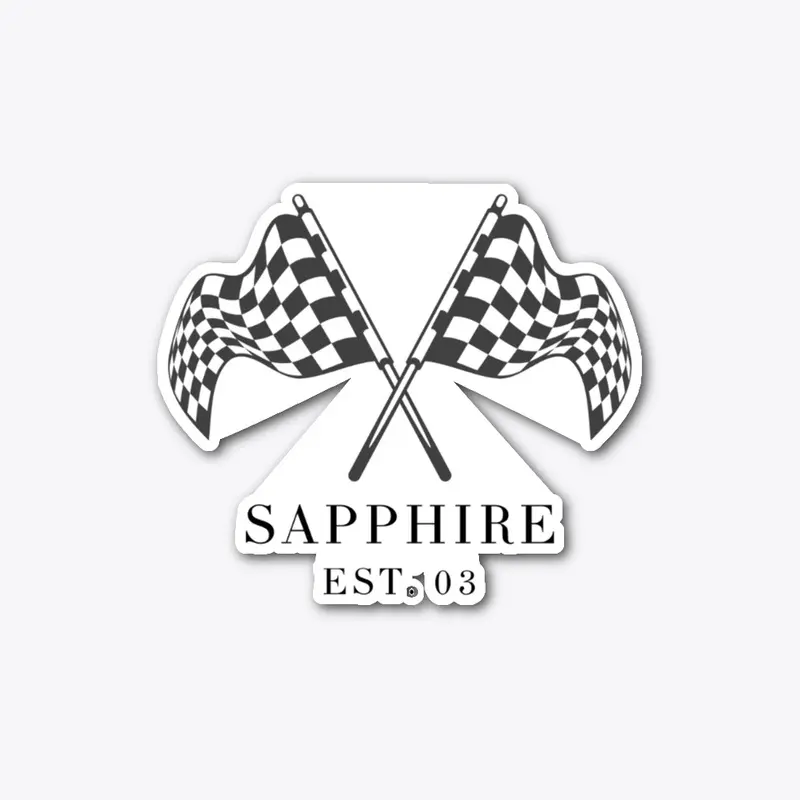 SAPPHIRE Chequered Flag sticker